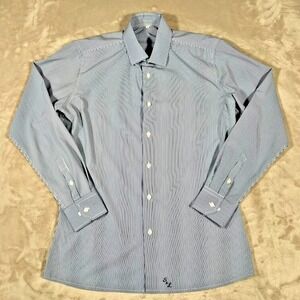 State & Liberty The Fransisco Shirt Mens Large Blue Stretch Performance Athletic